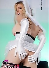Sexy Jesse Posing In Sexy White Costume